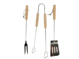 BBQ Tools σετ εργαλεία BBQ Barbeque με πιρούνα, σπάτουλα και λαβίδα, 3 τεμαχίων, 92101