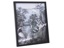 Ξύλινη Κορνίζα Παραλληλόγραμμη 21x26cm με Μαύρο πλαίσιο, Photoframe