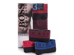 Hugo Boss Σετ Ανδρικά Μποξεράκια 3 τεμαχίων με λάστιχο σε μαύρο χρώμα, HU5351472 Small