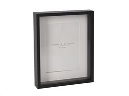 Ξύλινη Κορνίζα Παραλληλόγραμμη με Μαύρο πλαίσιο 23x28.5 cm, Photoframe