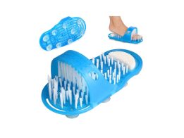 Παντόφλα Μασάζ Καθαρισμού και Περιποίησης Ποδιών με Ελαφρόπετρα σε Μπλε χρώμα, 28x13.5x10 cm