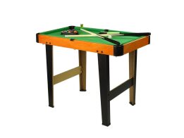 Ξύλινο τραπέζι μπιλιάρδου με 16 μπάλες, 2 στέκες και τρίγωνο, 76x41x58 cm