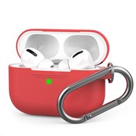 Θήκη Σιλικόνης AhaStyle PT-P1 Apple AirPods Pro Premium με Γάντζο Κόκκινο