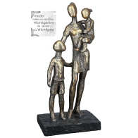 ARTELIBRE Διακοσμητικό Μητέρα Με Παιδιά Μπρονζέ/Γκρι Polyresin 9x12x26.5cm