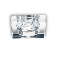 Ideal Lux Downlight Φωτιστικό Χωνευτής Τοποθέτησης Μονόφωτο Blues Square 114019 GU10 max 1 x 50W Διάφανο