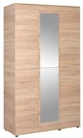 Velco Ντουλάπα Τρίφυλλη με Καθρέπτη Sonoma 642-5709-31 Φυσικό Χρώμα