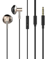 LDNIO earphones με μικρόφωνο HP09 3.5mm 1.2m ροζ χρυσό