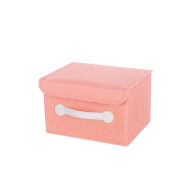 Υφασμάτινο Κουτί Αποθήκευσης με Καπάκι Ροζ 26,5x20x16cm