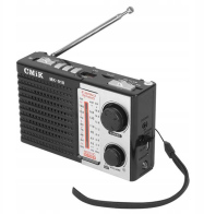 HMIK φορητό ραδιόφωνο & ηχείο MK-918 με φακό USB/TF/AUX μαύρο