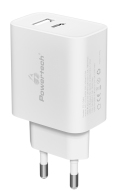 POWERTECH φορτιστής τοίχου PT-1044 USB & USB-C PD QC3.0 30W λευκός