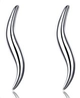 BAMOER σκουλαρίκια καρφωτά SCE600 σε σχέδιο κύματος ασήμι 925 ασημί