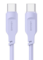 USAMS καλώδιο USB-C σε USB-C US-SJ567 100W PD 1.2m μωβ