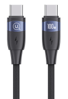 USAMS καλώδιο USB-C σε USB-C US-SJ632 100W PD 1.2m μαύρο