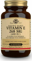 Solgar Vitamin E Βιταμίνη για Αντιοξειδωτικό 400iu 268mg 50 μαλακές κάψουλες
