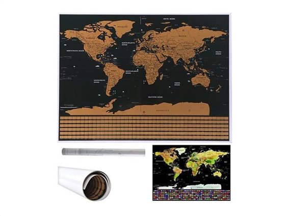 Aria Trade Παγκόσμιος Χάρτης Ξυστό 82x59cm Scratch Map