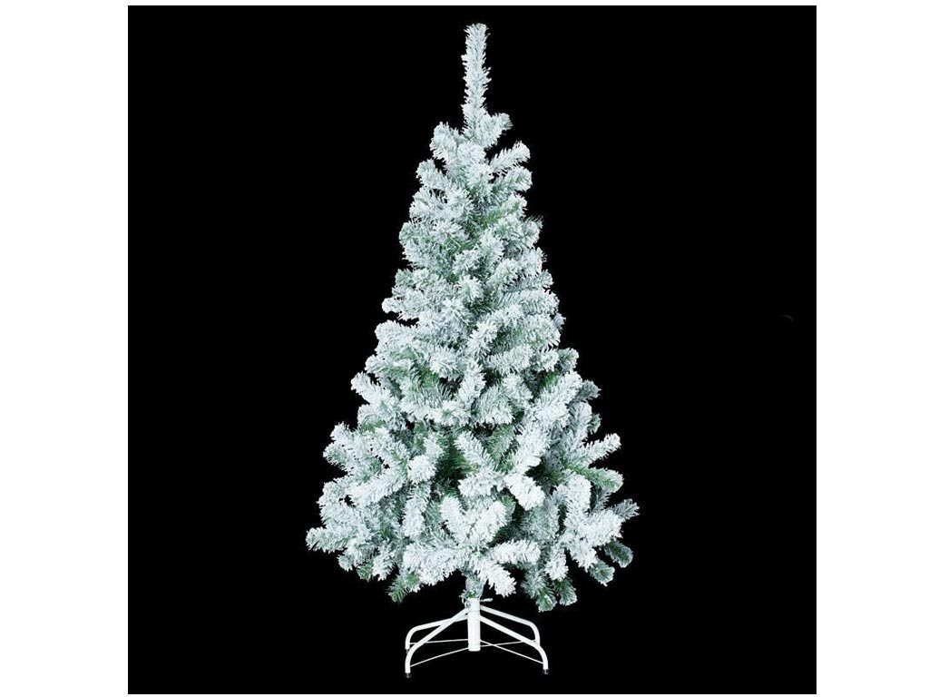 Τεχνητό Χριστουγεννιάτικο Δέντρο ύψους 150 cm, χιονισμένο, με μεταλλική βάση, Sapin Floque