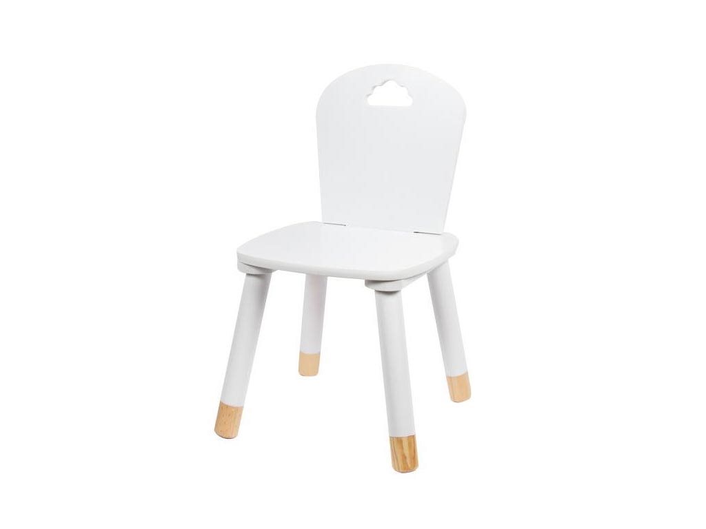 Παιδικό Ξύλινο Καρεκλάκι σε λευκό χρώμα, 32x31.5x50 cm, Sweet Chair