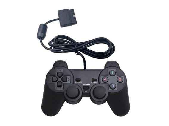 Ενσύρματο Χειριστήριο USB Gamepad Play Station 2 Dual σε Μαύρο Χρώμα