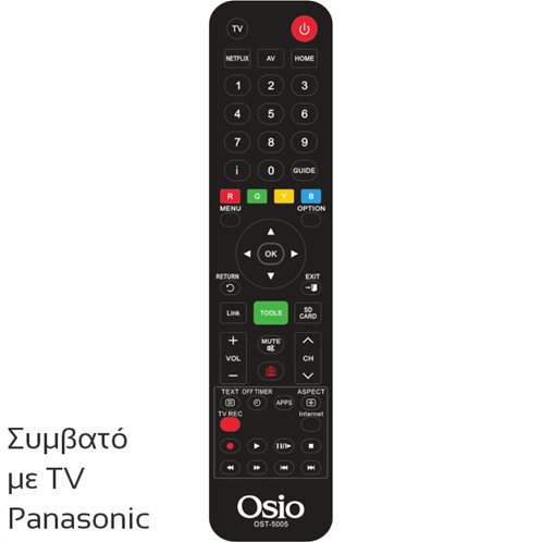 Osio OST-5005-PA Τηλεχειριστήριο για τηλεοράσεις Panasonic