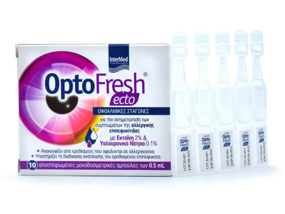 Intermed OptoFresh Ecto Οφθαλμικές Σταγόνες με Υαλουρονικό Οξύ 10x 0.5ml