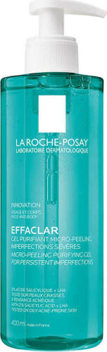 La Roche Posay Effaclar Μicro-Peeling Purifying Gel Καθαρισμός ενάντια σε Σοβαρές Ατέλειες 400ml