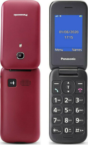 Panasonic Single SIM Κινητό με Μεγάλα Κουμπιά KX-TU400 Κόκκινο