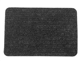 Πατάκι Χαλάκι εισόδου με σχέδιο ρίγες σε γκρι μαύρο χρώμα 40x60 cm, Chloe