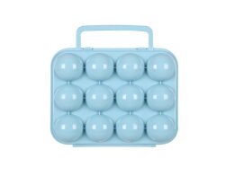 Αυγοθήκη 12 θέσεων σε 3 χρώματα με λαβή, 22x21x8 cm, Egg tray Γαλάζιο