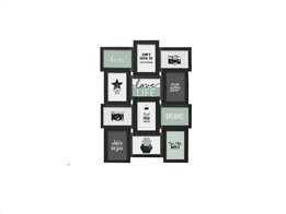 Πολυκορνίζα Κορνίζα Τοίχου για 12 φωτογραφίες, 45x4x60 cm, Photo frame Μαύρο