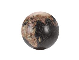 Διακοσμητικό Γραφείου Περιστρεφόμενη Υδρόγειος Σφαίρα διαμέτρου 15 cm, Decorative globe Μαύρο