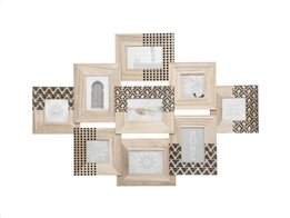Ξύλινη Πολυκορνίζα Κορνίζα Τοίχου για 9 φωτογραφίες, 90x5x61 cm, Wooden frame