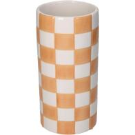 ARTELIBRE Βάζο Σκακιέρα Πορτοκαλί Δολομίτης 10.2x10.2x20.3cm