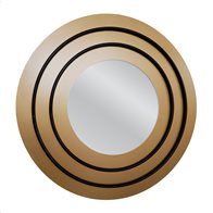 ArteLibre Καθρέπτης Τοίχου Chubb Μέταλλο/Γυαλί 60x2x60cm Χρυσό