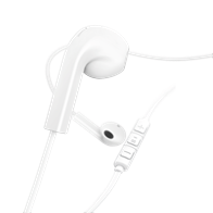Hama "Advance” Ακουστικά, in-ear με επίπεδο καλώδιο , λευκά