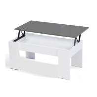 Idomya Ξύλινο Τραπέζι Σαλονιού 100 x 70 x 57 cm Χρώματος Λευκό Gloria Idomya 30080085