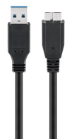 GOOBAY καλώδιο USB 3.0 σε micro Τype B 95027 5 Gbps 3m μαύρο