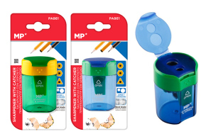 MP ξύστρα μολυβιών με κάδο PA834 4x6cm μπλε ή πράσινο 1τμχ