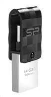 SILICON POWER Dual USB Flash Drive C31 USB 3.1 & Type C 64GB μαύρο