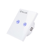 Tellur Χωνευτός Διακόπτης Τοίχου Wi-Fi για Έλεγχο Φωτισμού με Πλαίσιο και Δύο Πλήκτρα Λευκός