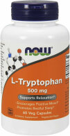 Now Foods L-Tryptophan 500mg Συμπλήρωμα διατροφής για ήσυχο ύπνο 60 φυτικές κάψουλες