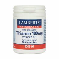 Lamberts Thiamin 100mg Vit B1 Θειαμίνη για τη Φυσιολογική Λειτουργία του Νευρικού Συστήματος, των Μυών και της Καρδιάς 90caps