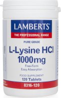 Lamberts L-Lysine HCI 1000mg Λυσίνη Για Τη Σύνθεση Κολλαγόνου 120 Ταμπλέτες