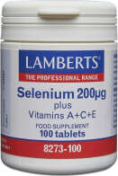 Lamberts Selenium 200μg Plus ACE Σελήνιο με Βιταμίνες Α, C, E 100 Κάψουλες