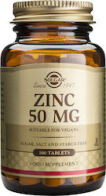 Solgar Zinc 50mg Συμπλήρωμα Διατροφής Ψευδαργύρου Για Τόνωση Του Ανοσοποιητικού & Της Αναπαραγωγικής Υγείας 100 ταμπλέτες