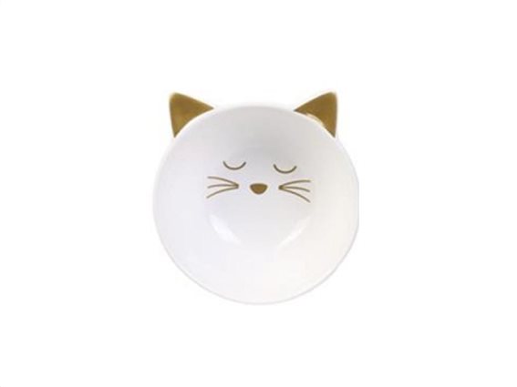 Μπολ Σερβιρίσματος σε σχήμα γάτας, ιδανικό για δημητριακά, 5x10.4x11 cm Λευκό