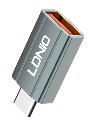 LDNIO αντάπτορας USB-C σε USB LC140 αρσενικό σε θηλυκό γκρι