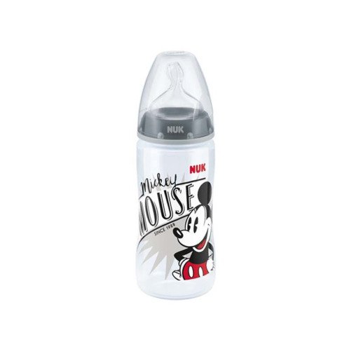 Nuk First Choice Plus Πλαστικό Μπιμπερό Κατά Tων Κολικών Mε Θηλή Σιλικόνης Mickey Mouse 6-18 Μηνών 300ml