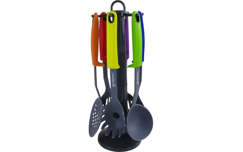 Alpina 22709 Σετ 7 τεμ. Εργαλεία Κουζίνας με βάση πολύχρωμα