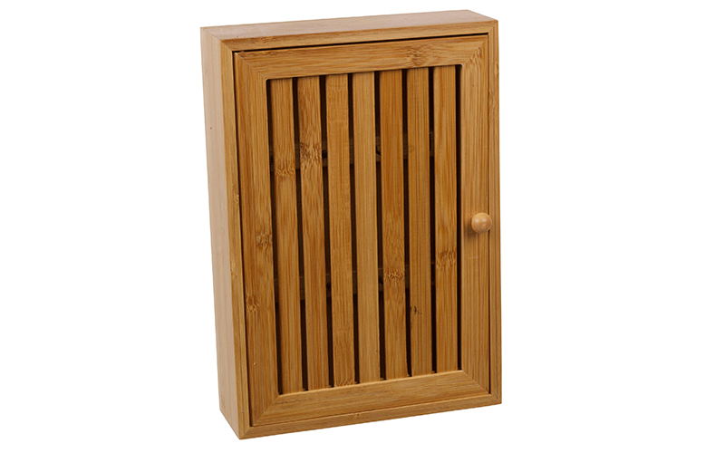Bamboo Μοντέρνα Κλειδοθήκη Τοίχου για 8 Κλειδιά απο φυσικό Μπαμπού με μαγνητάκι πόρτας, 48418