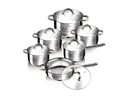 Blaumann Σετ Μαγειρικά Σκεύη από Ανοξείδωτο ατσάλι 12 τεμάχια, BL-1410